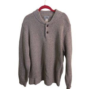 L.L. Bean Lambswool 2 Button Pullover Sweater a Size L